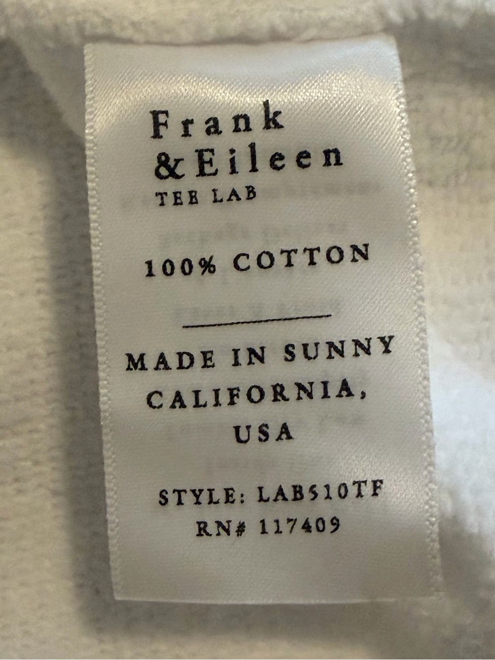 Frank & Eileen NWD Patrick Triple Fleece White Size S - Picture 8 of 9